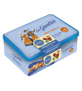 Coffret métal Marin BleuCrêpes Dentelleau Chocolat au Lait