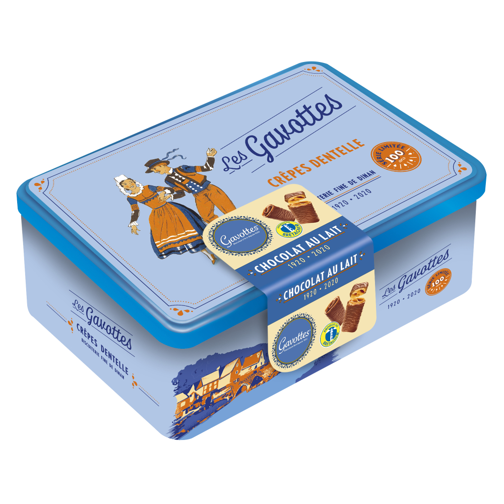 Crêpes Dentelle NATURE - Boite fer Escapade 200g - Gavottes