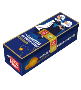 Coffret fer Cabine Vintage Le Pêcheur - 24 Galettes de Pont-Aven | TRAOU MAD®