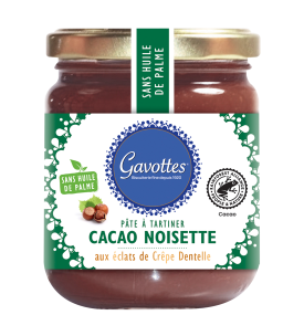 Pâte à Tartiner Cacao Noisettes aux éclats de Crêpes Dentelle