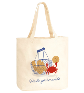 Sac de plage en coton Pêche gourmande