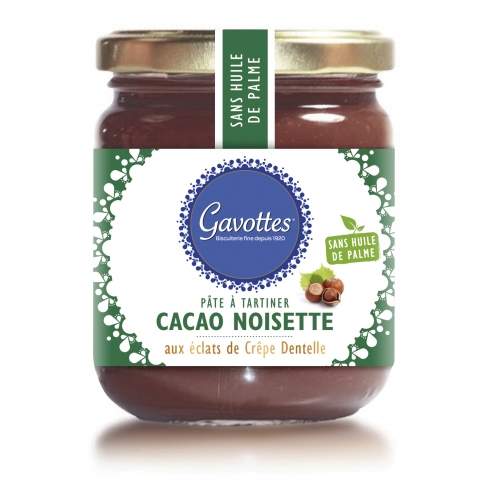 Pâte à Tartiner Cacao Noisettes aux éclats de Crêpes Dentelle