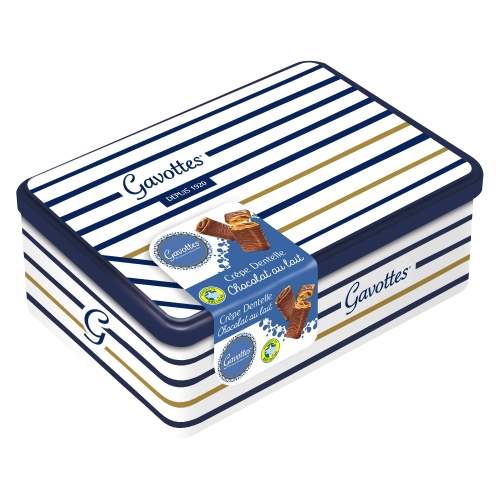 Coffret métal Marin BleuCrêpes Dentelleau Chocolat au Lait