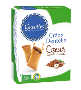 Crêpe Dentelle cœur cacao noisette