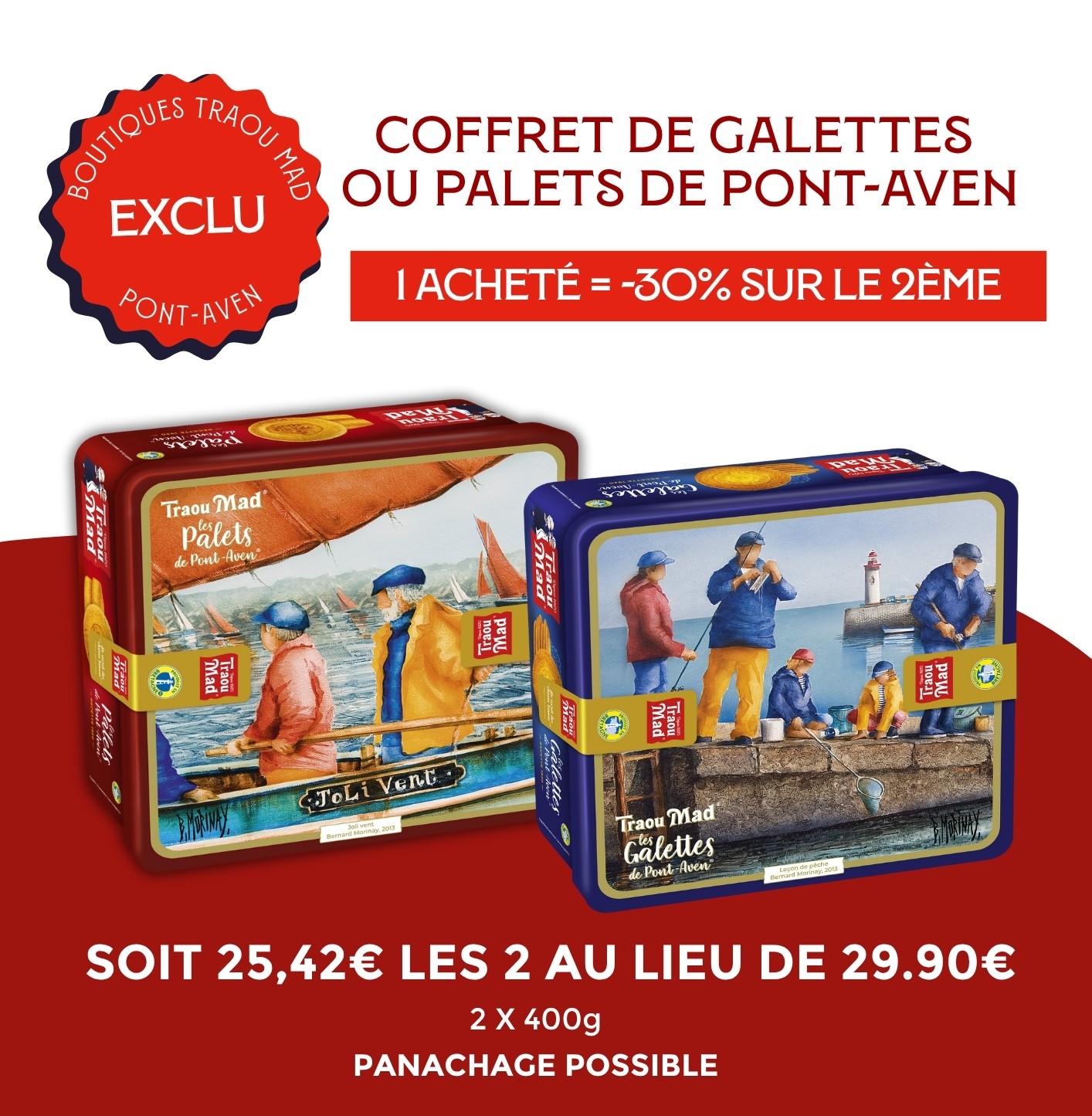 Coffret fer galette et Palet Traou Mad de Pont-Aven