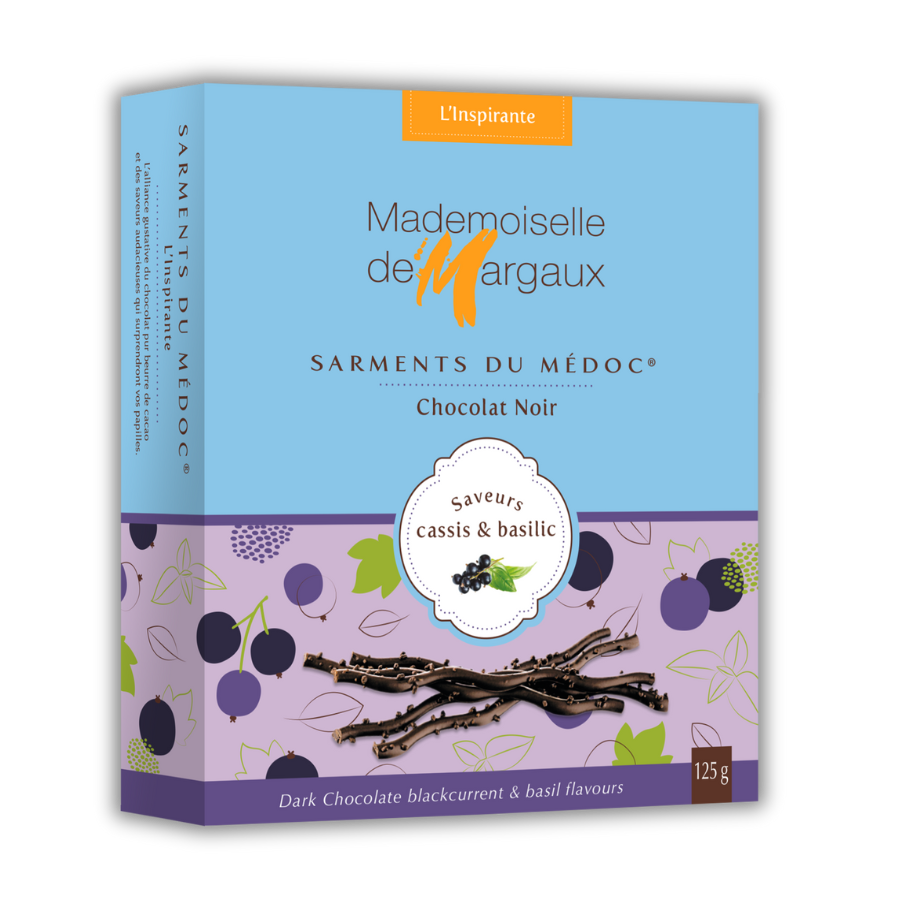 Sarments du Médoc chocolat noir saveur Cassis & Basilic