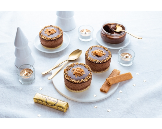 Mini entremets chocolat noisette, croustillant de Crêpes Dentelle Gavottes® x Marie Morin